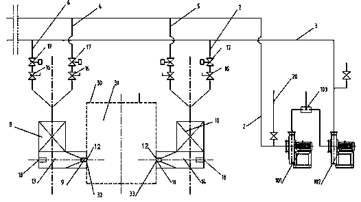 Industrial furnace regenerative forced furnace gas circulation device