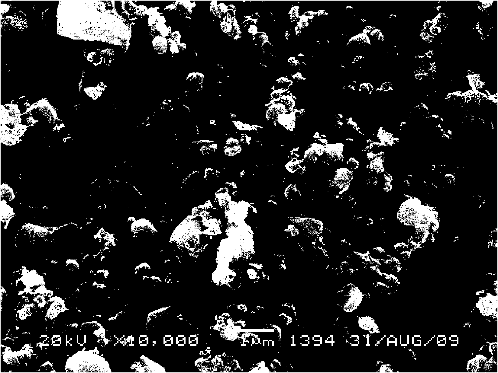 Preparation method of lithium iron phosphate oxide of cathode material of lithium ion battery