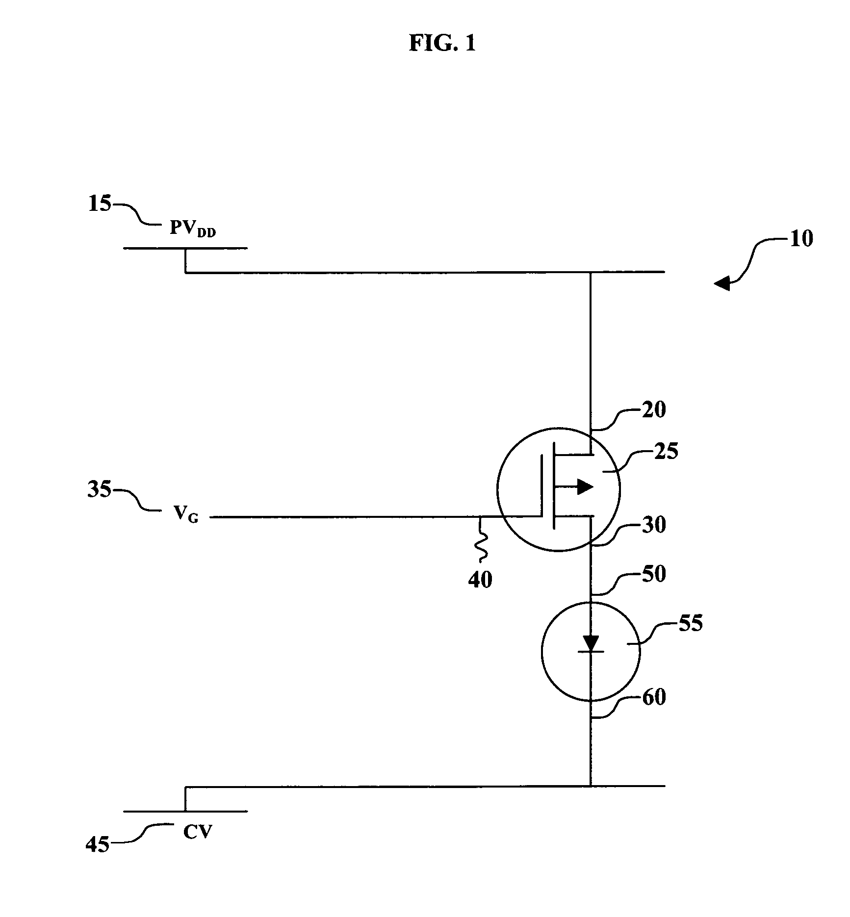 Selecting adjustment for OLED drive voltage