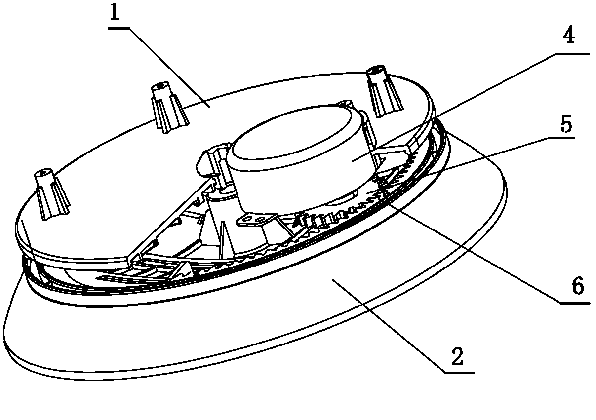 Base component of bladeless fan