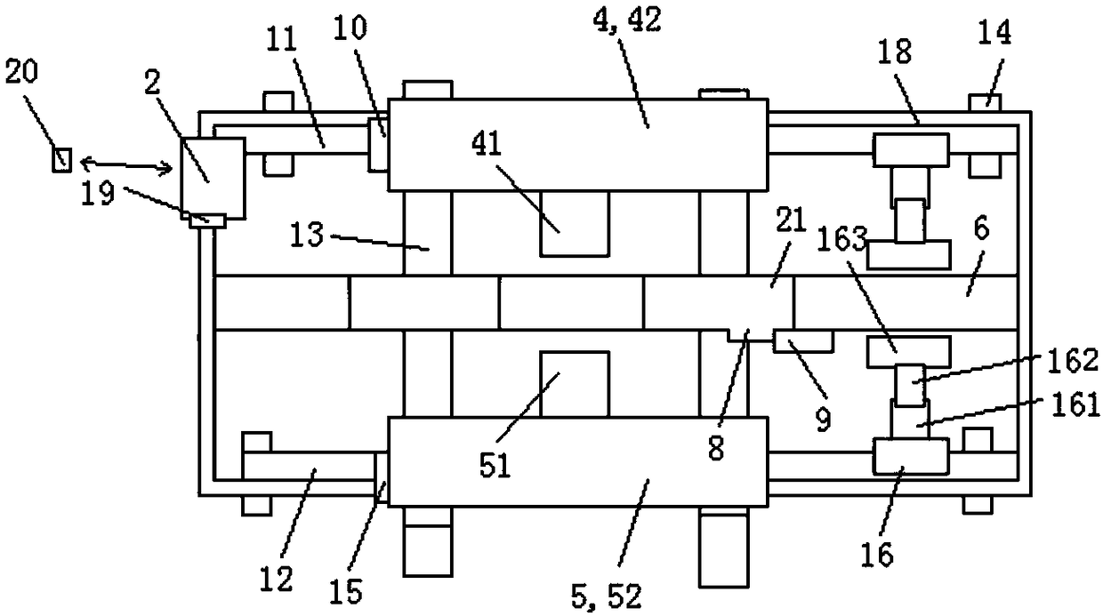 Hanging feeding device for horizontal double linkage bending machine