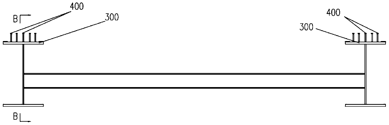 Construction method of prefabricated bridge deck steel-concrete composite beam