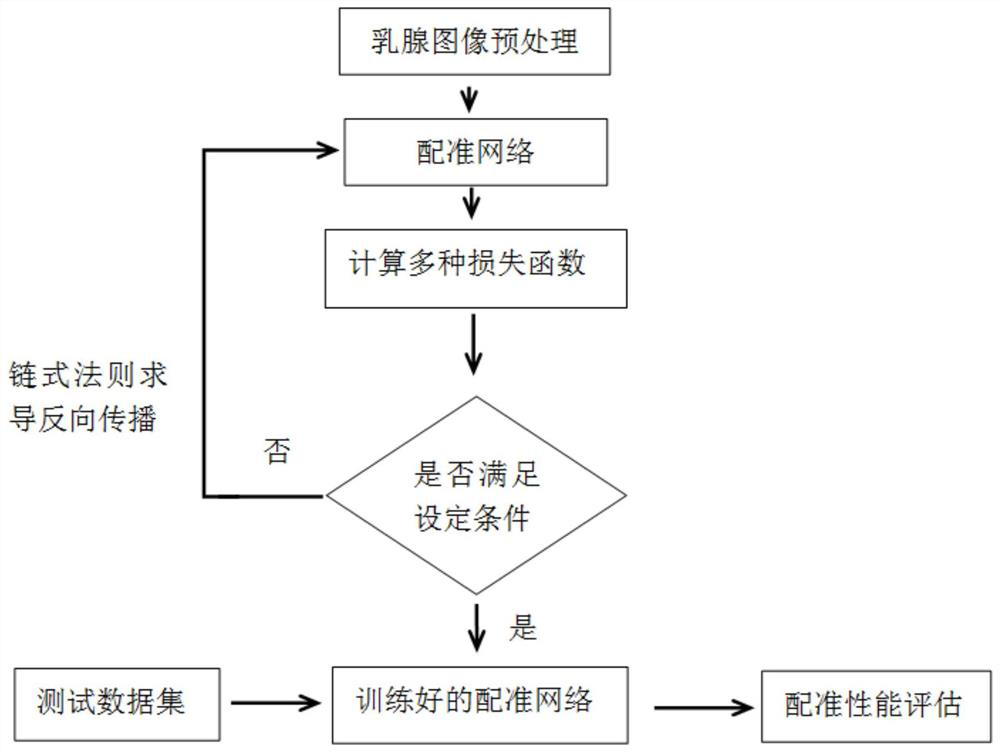 Supine position and prone position mammary gland image registration method based on deep learning