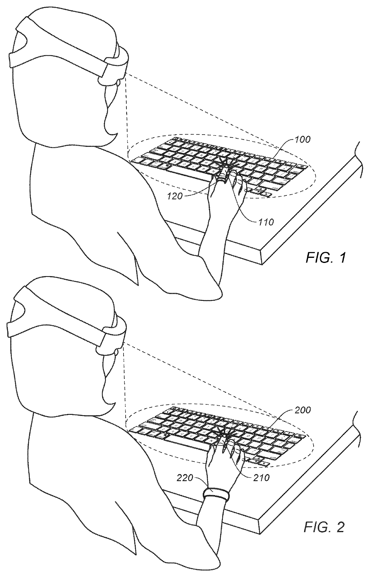 Precision tracking of user interaction with a virtual input device