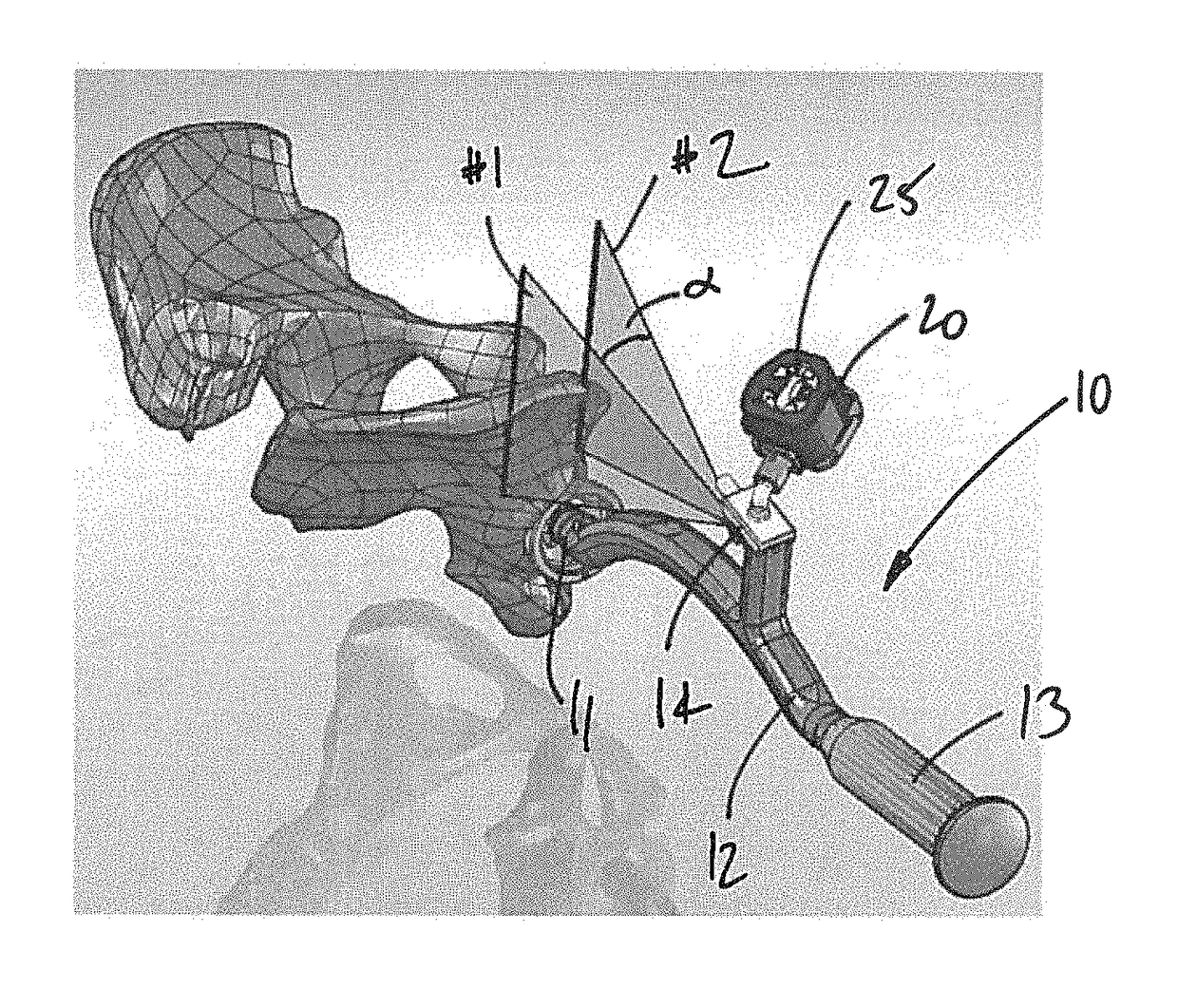 Acetabular cup prosthesis positioning instrument and method