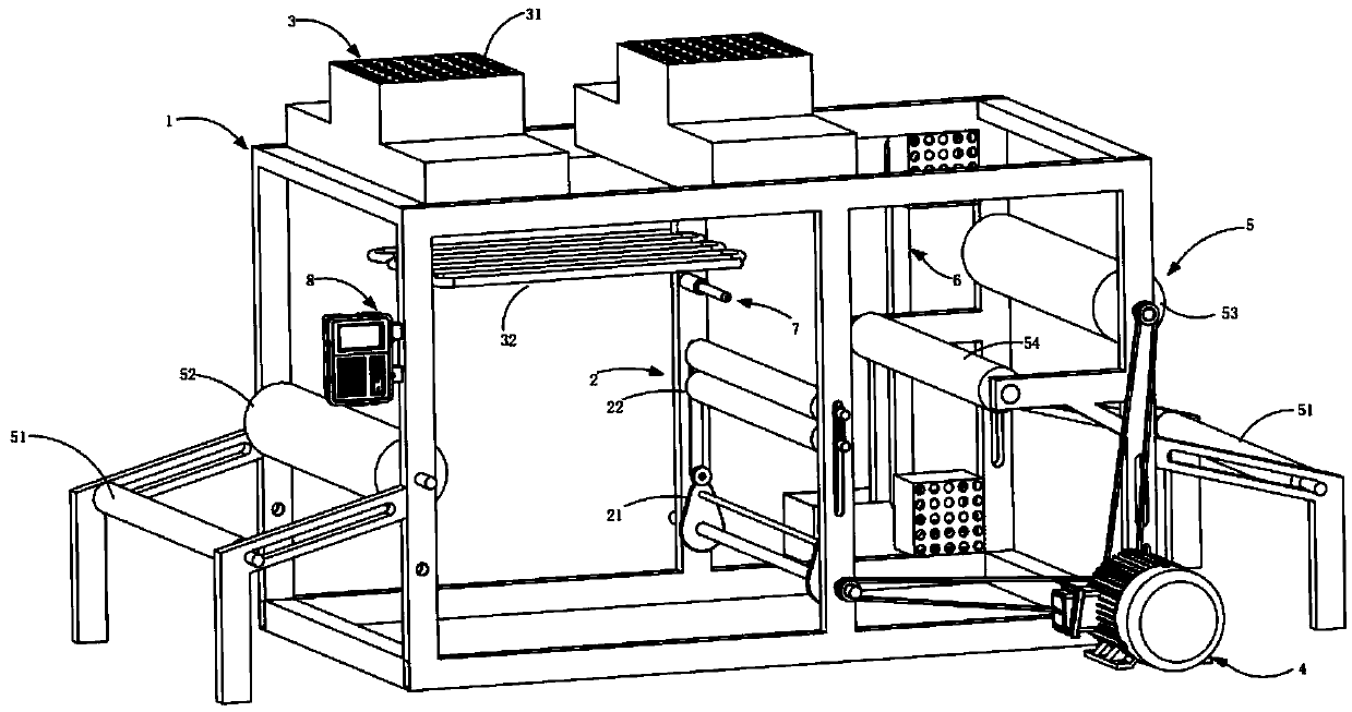 Oscillating wrinkle-removing textile drying device