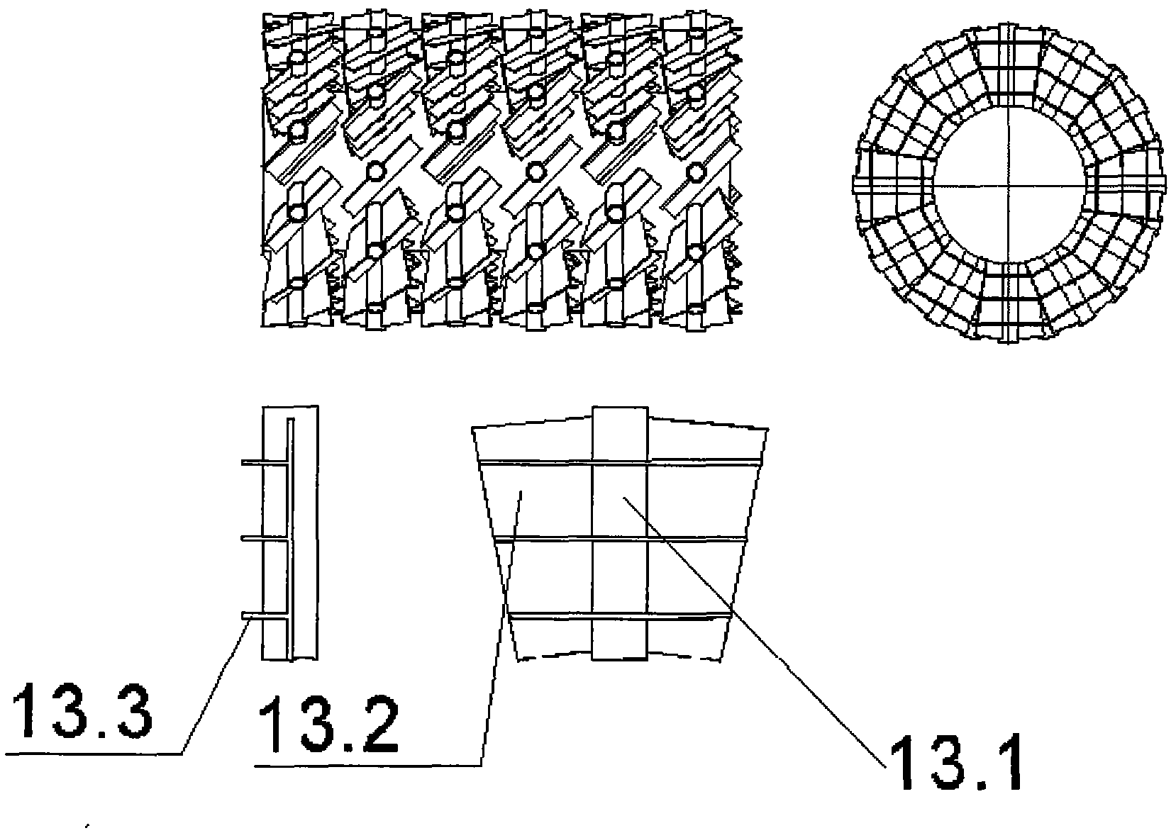 High-efficiency rotary type enhanced-drying pyrolyzing furnace