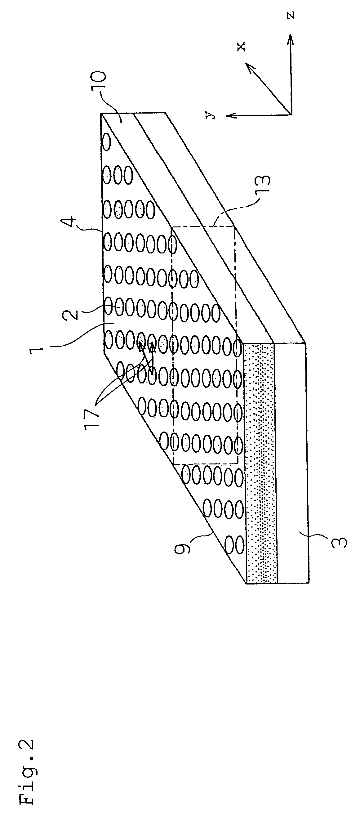 Optical device, and production method for photonic crystal slab