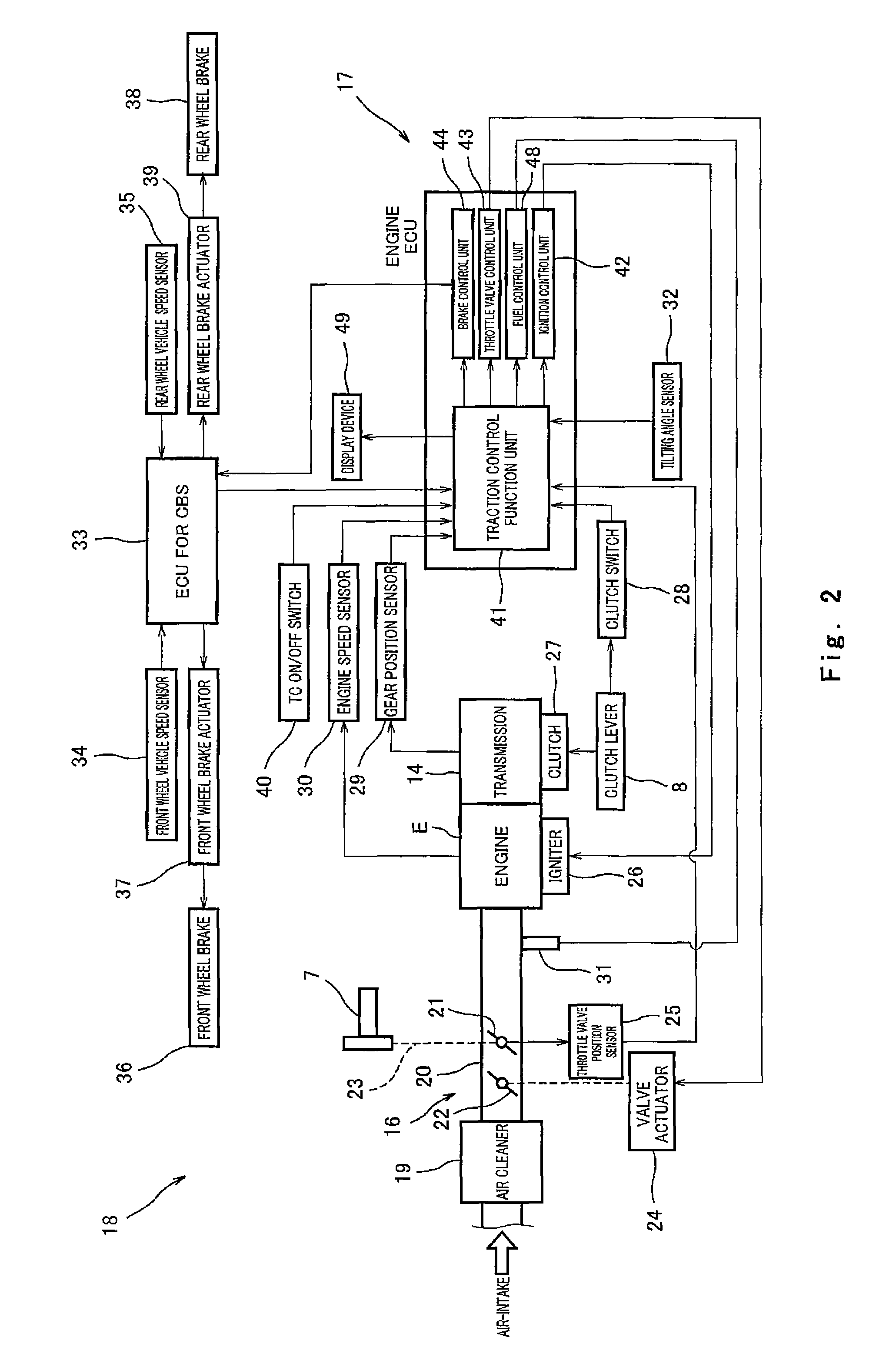 Slip suppression control system for vehicle