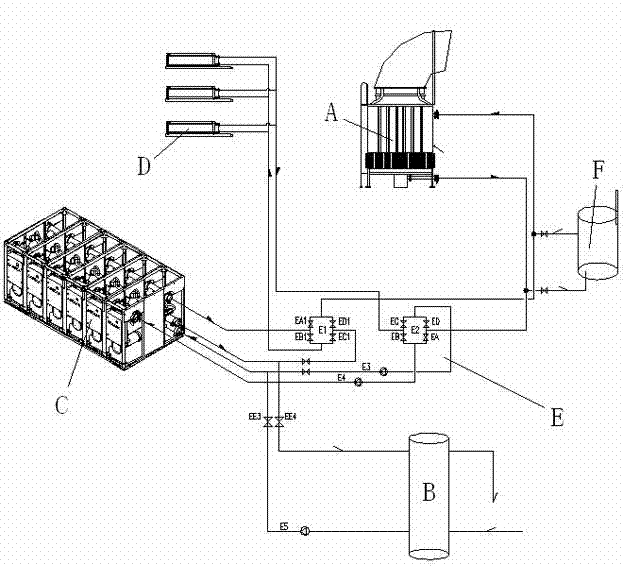 Air energy-collecting tower heat pump unit