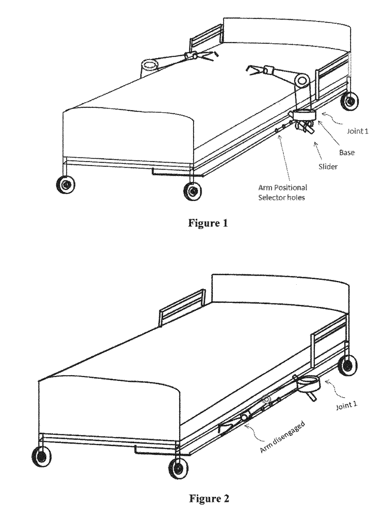 Robotic arm bed assist