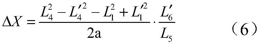 A follow-up pipeline three-way displacement measurement method