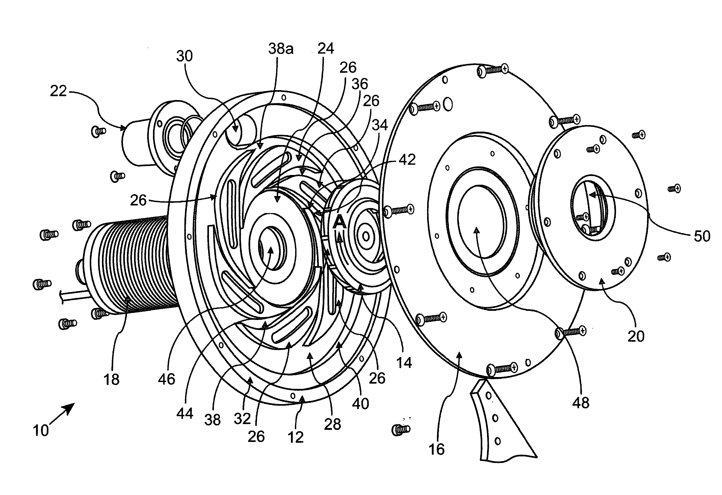 Diffuser for a Forward-Swept Tangential Flow Compressor