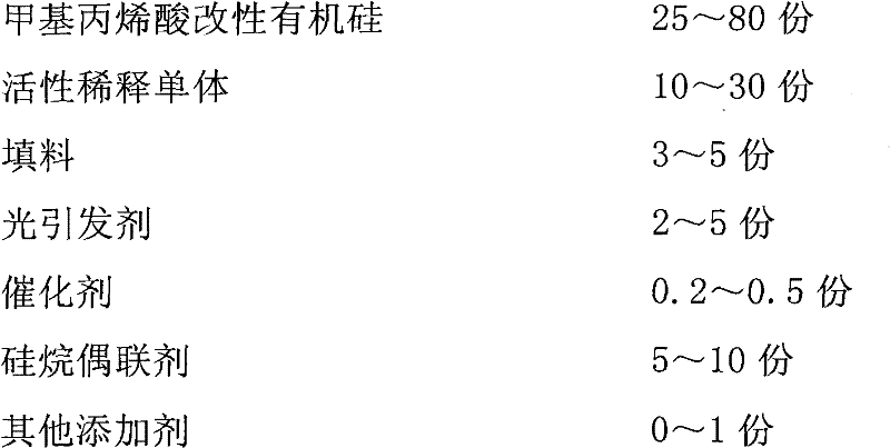 UV (Ultraviolet)/moisture double cured silicon rubber and preparation method thereof