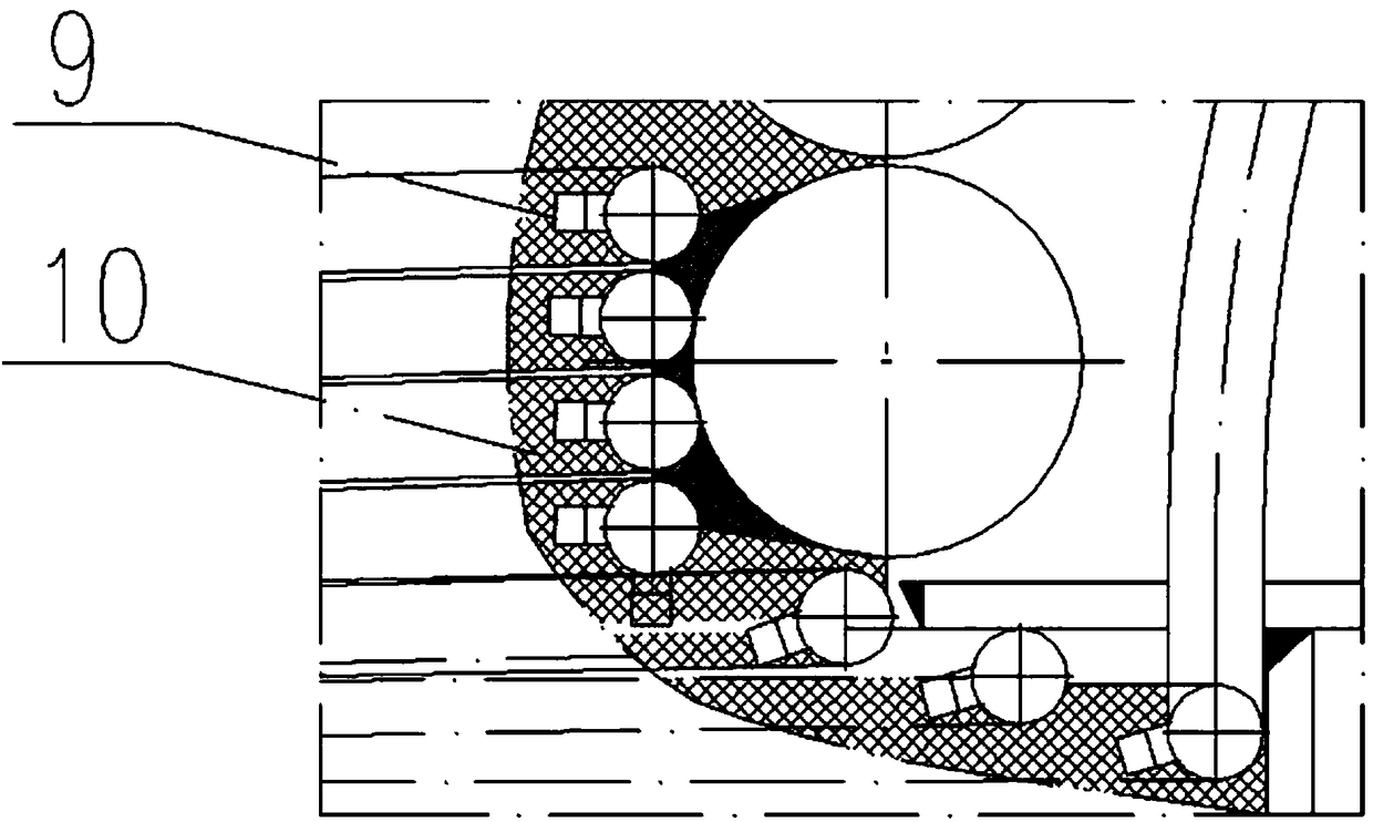 A gasification furnace cooling protection device