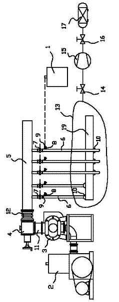 Device for detecting sealing property of multi-cavity container or multiple containers by helium