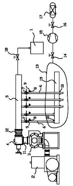 Device for detecting sealing property of multi-cavity container or multiple containers by helium