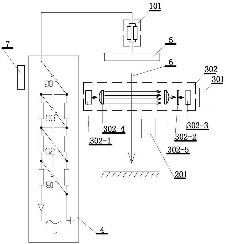 Long air gap discharge multi-physical-quantity synchronous observation system and method