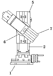 Vibration-proof universal rotary machining device with function of tool feeding in inclined direction