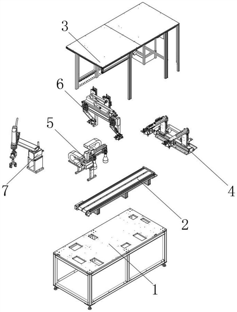 An automatic production line for stamping gearbox shell plates