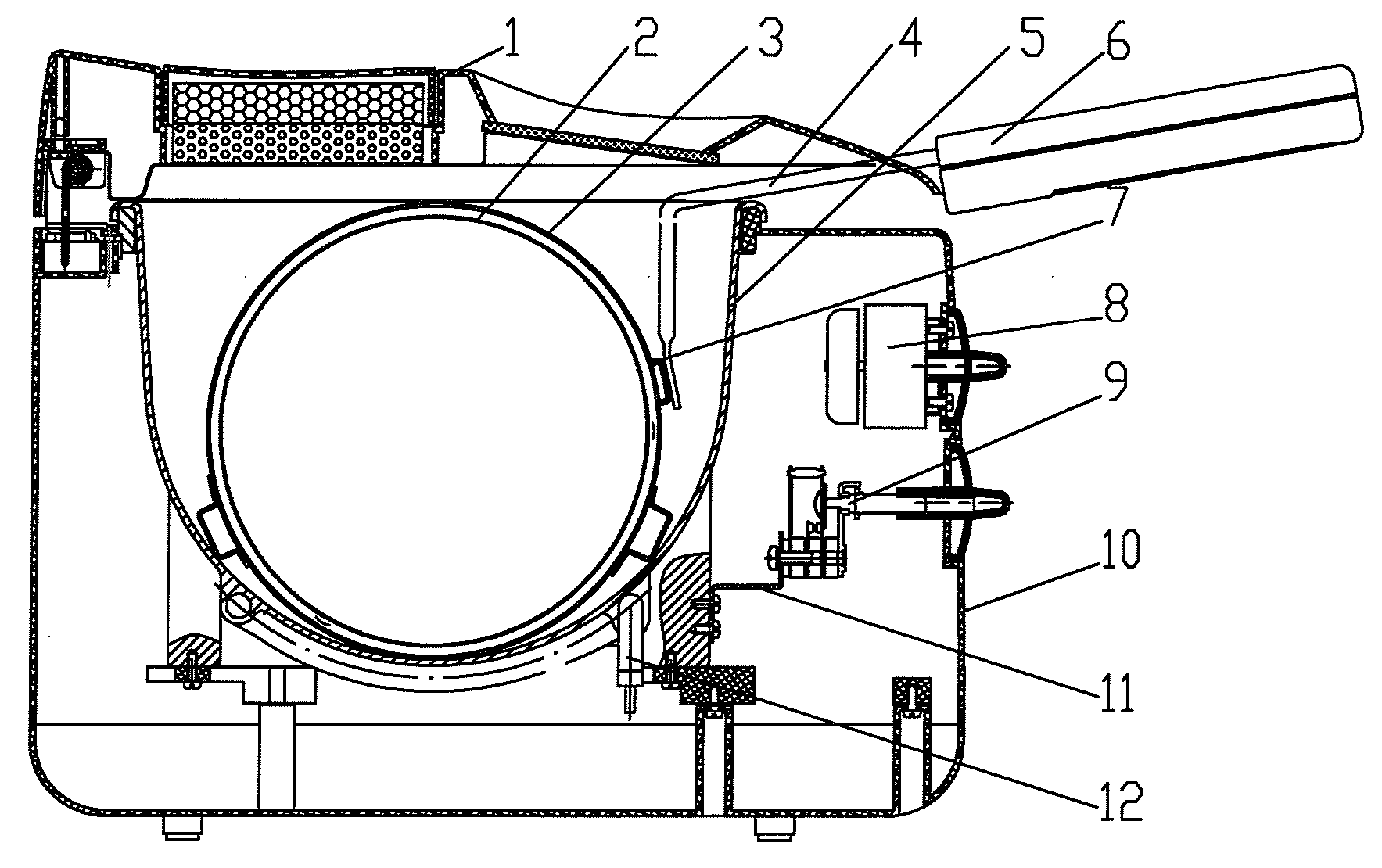 Electric Heating Apparatus With An Automatic Rotating Food Basket