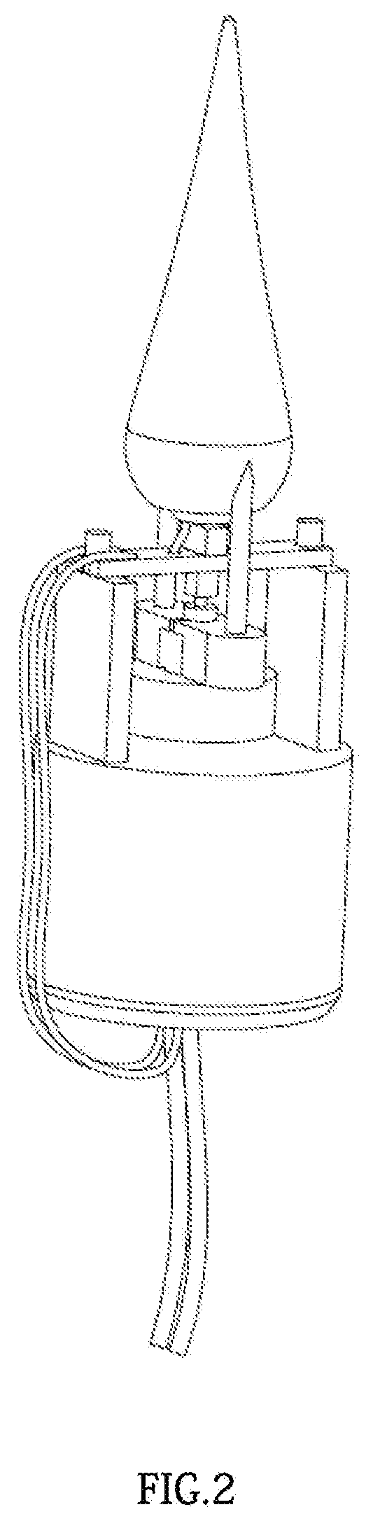 Lighting device simulating light effect of candle flame