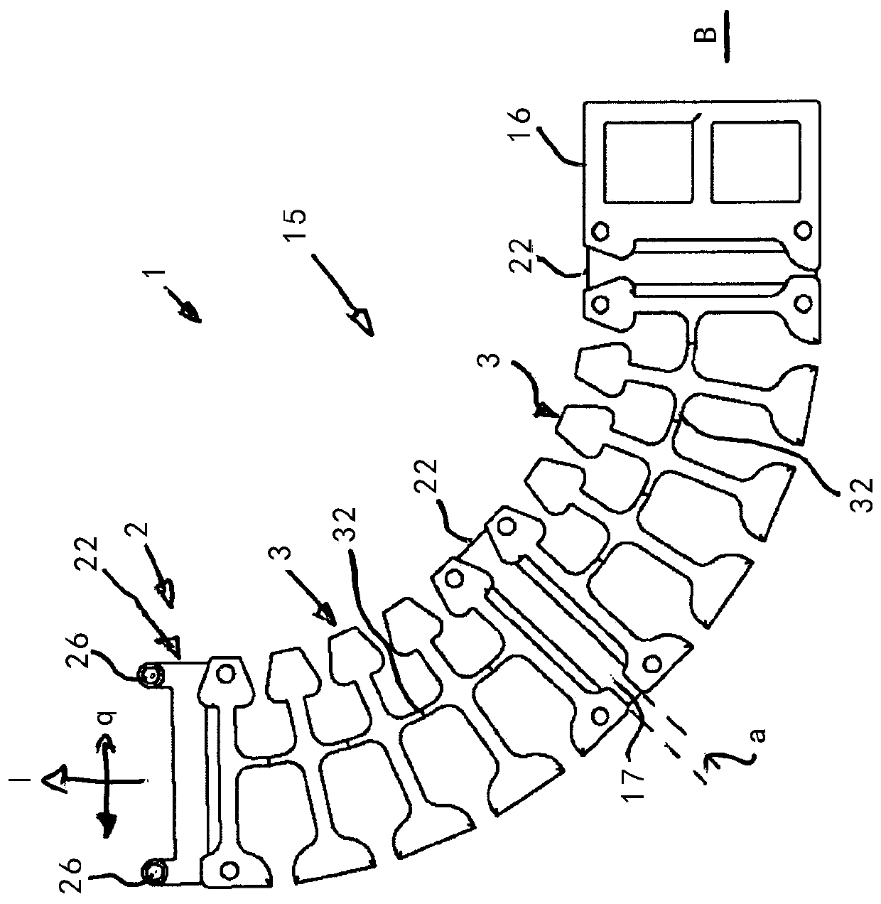 Connection arrangement and line-routing device