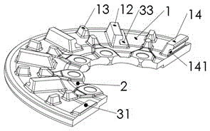 Railway vehicle brake disc plate and combined warping prevention shaft-mounted brake disc