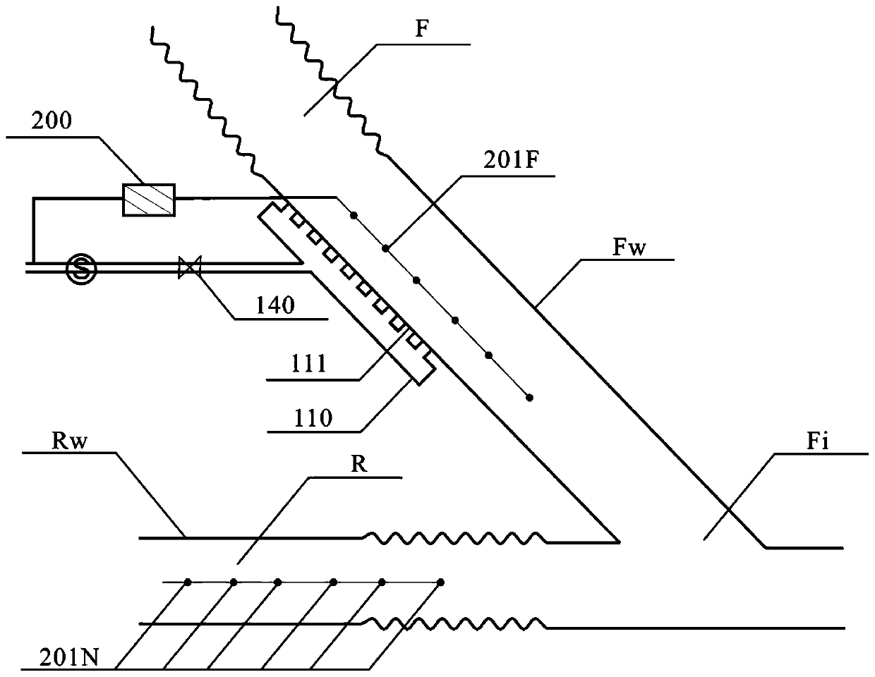 Fishway temperature rise fish leading method