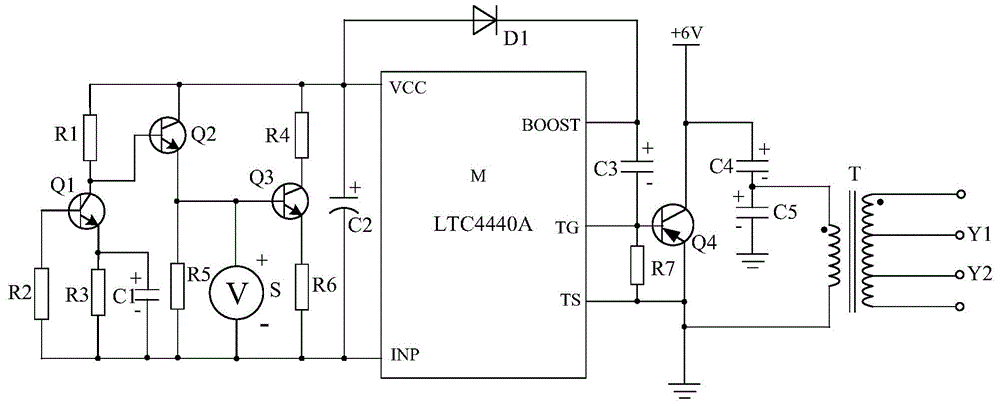 Blue light LED lamp protection system with amplification type field intensity detection circuit