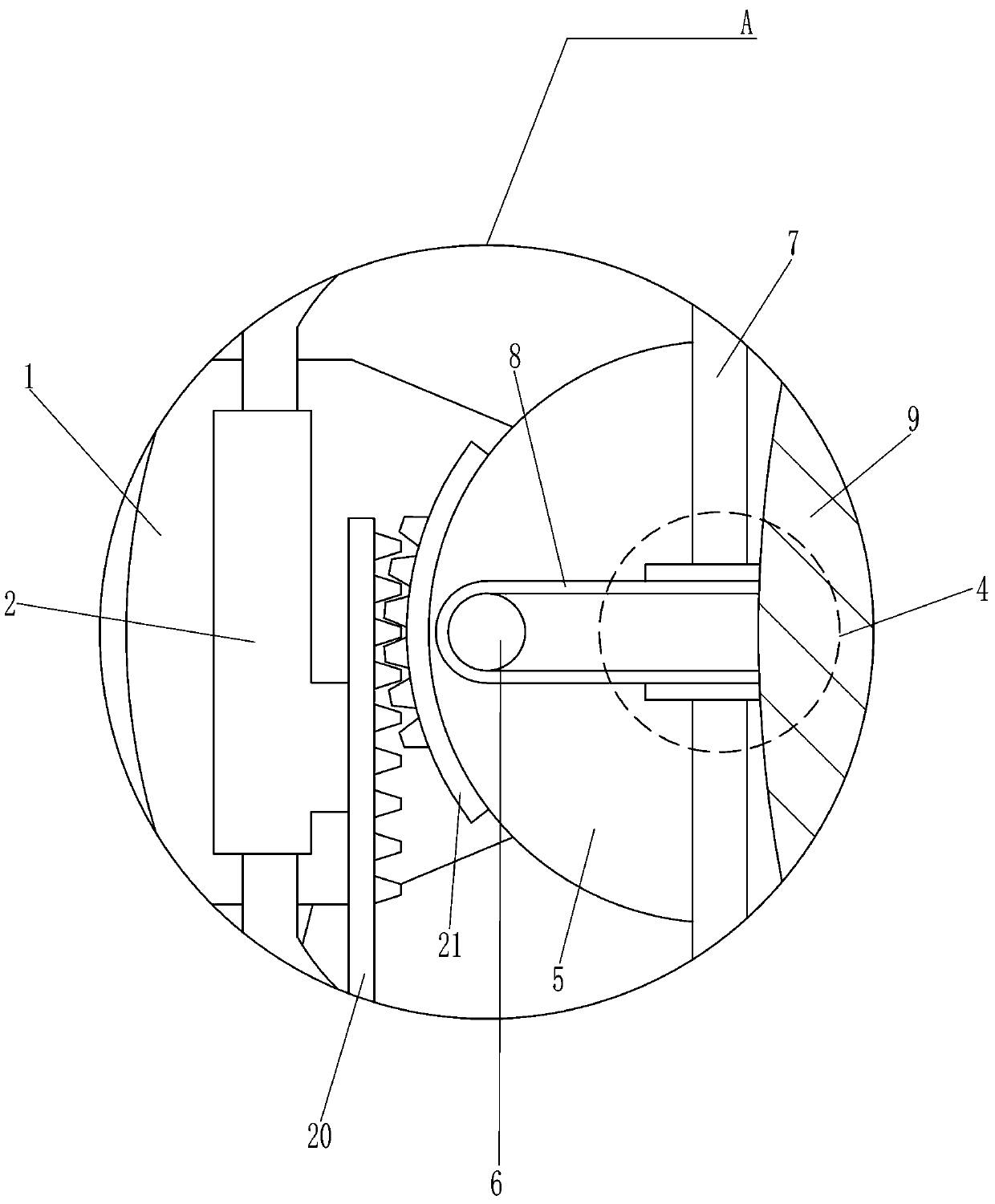 Range-adjustable equipment for wiping glass