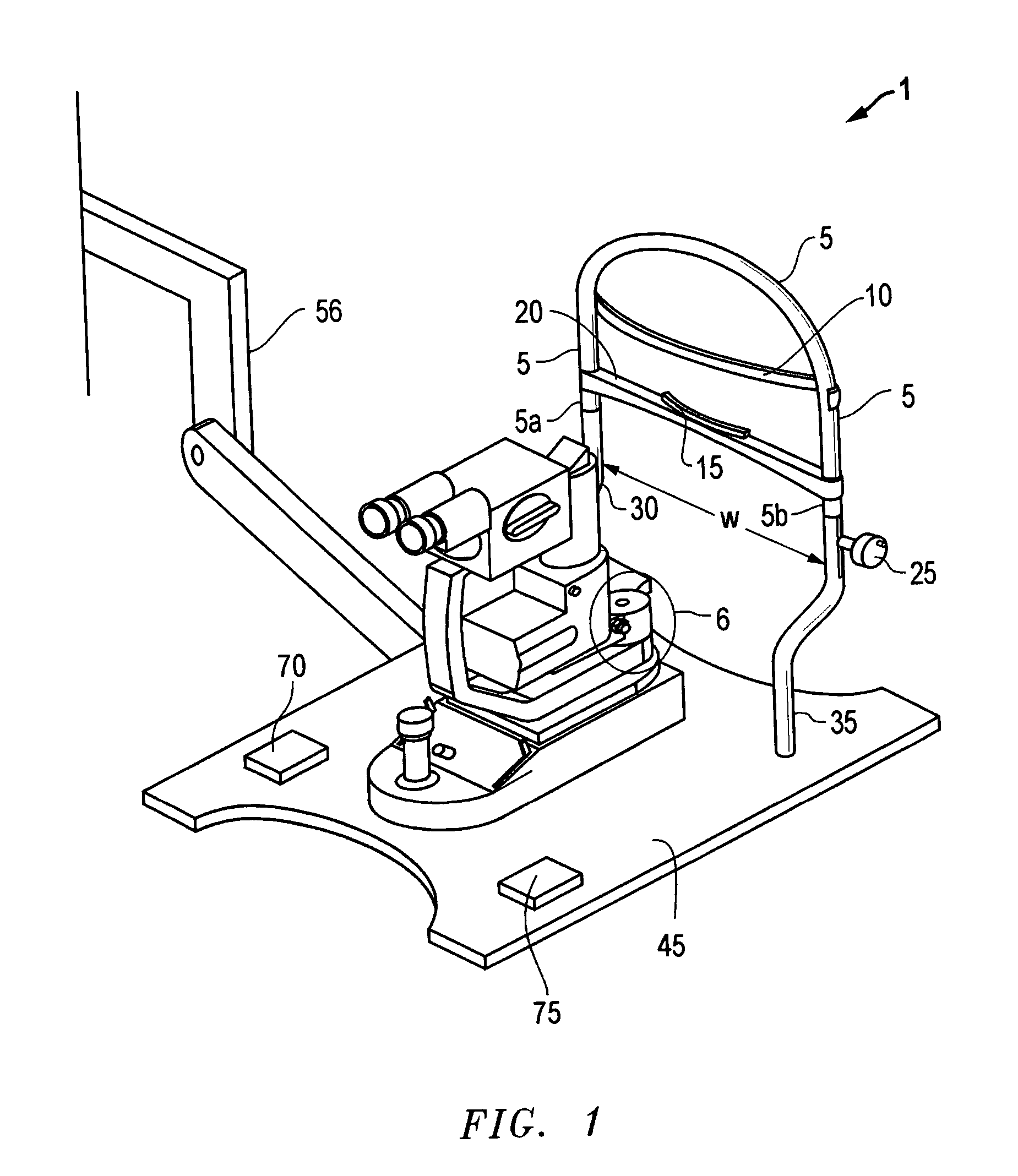 System, apparatus and method for accommodating opthalmic examination assemblies to patients