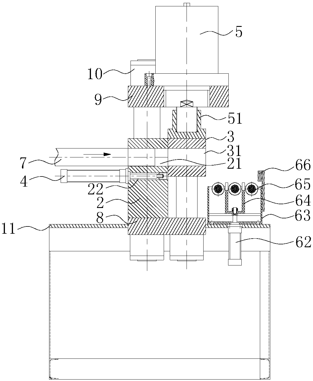 Tin bar cutting machine