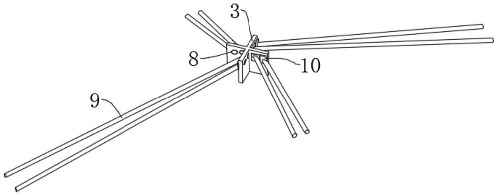 Prefabricated building prefabricated steel concrete intermediate column-beam joint prestressed tendon interlaced tension anchorage structure and construction method