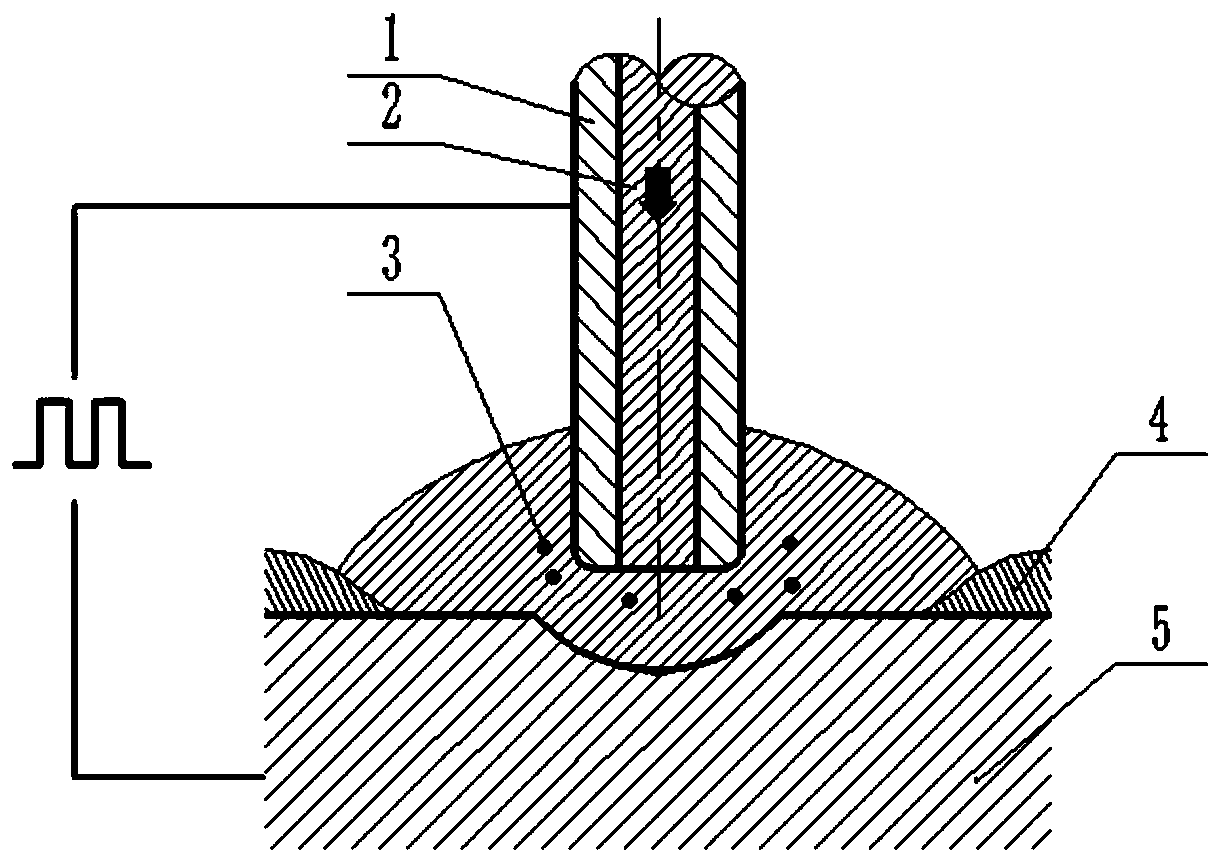 Electrolytic small hole processing method of transient frozen ice layer