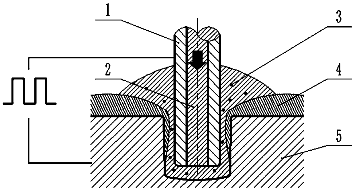 Electrolytic small hole processing method of transient frozen ice layer