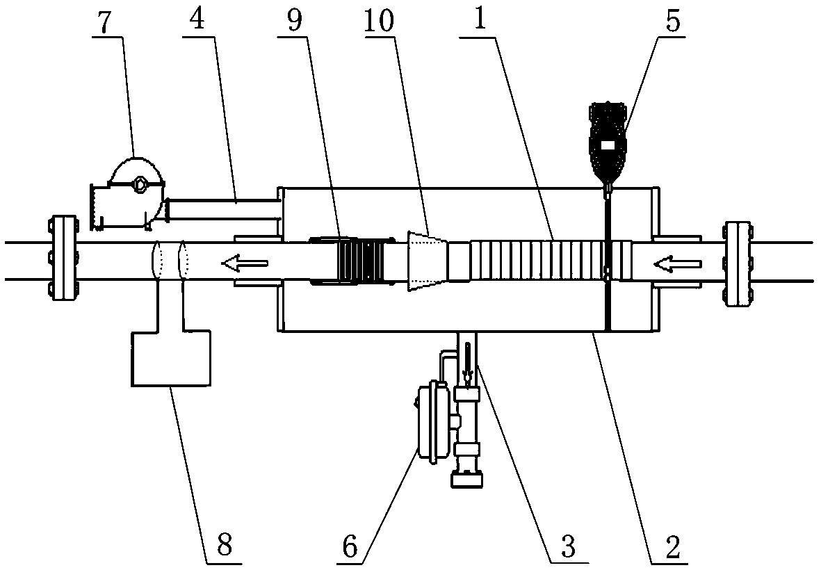 Novel gas-liquid two-phase annular flow liquid film mass flow measurement device and method