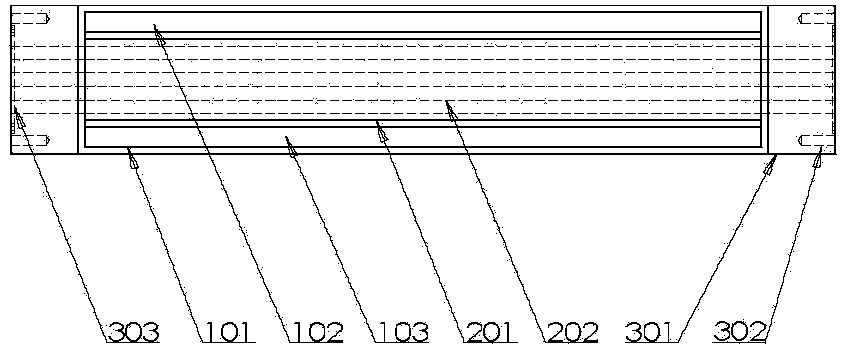 Rectangular-waveguide TM11-mode microwave high-power ribbon electron beam collector