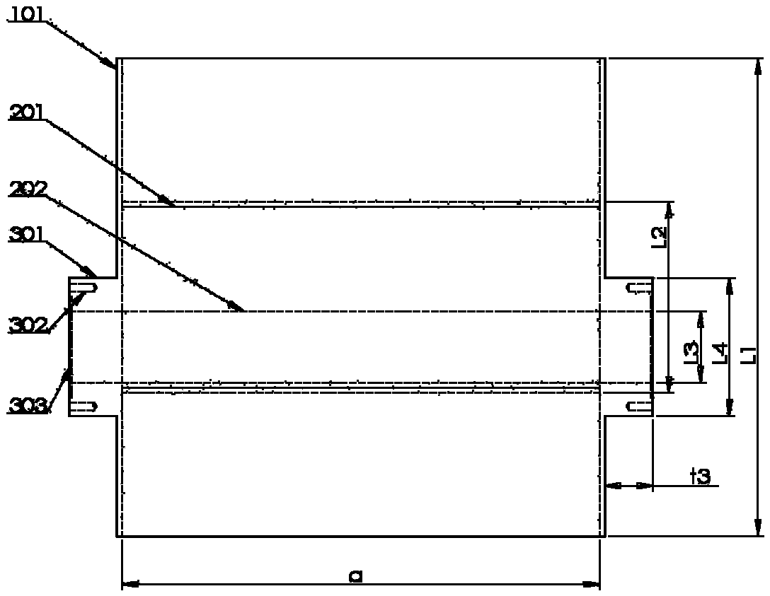 Rectangular-waveguide TM11-mode microwave high-power ribbon electron beam collector