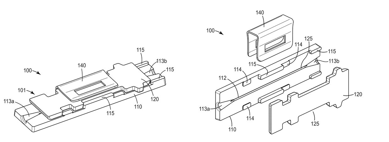 Optical fiber splice element