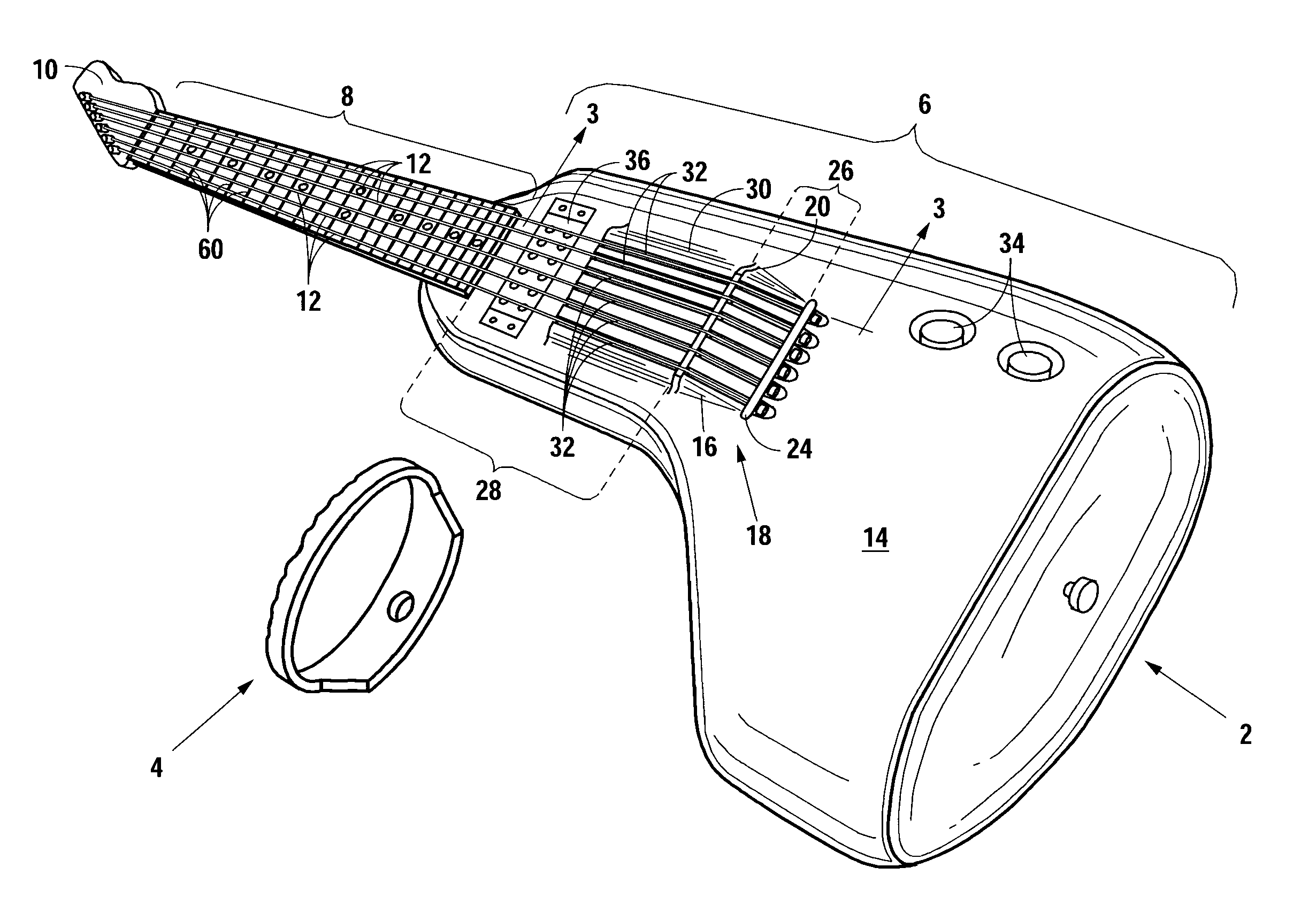 Stringed instrument for producing precise rhythmic strumming