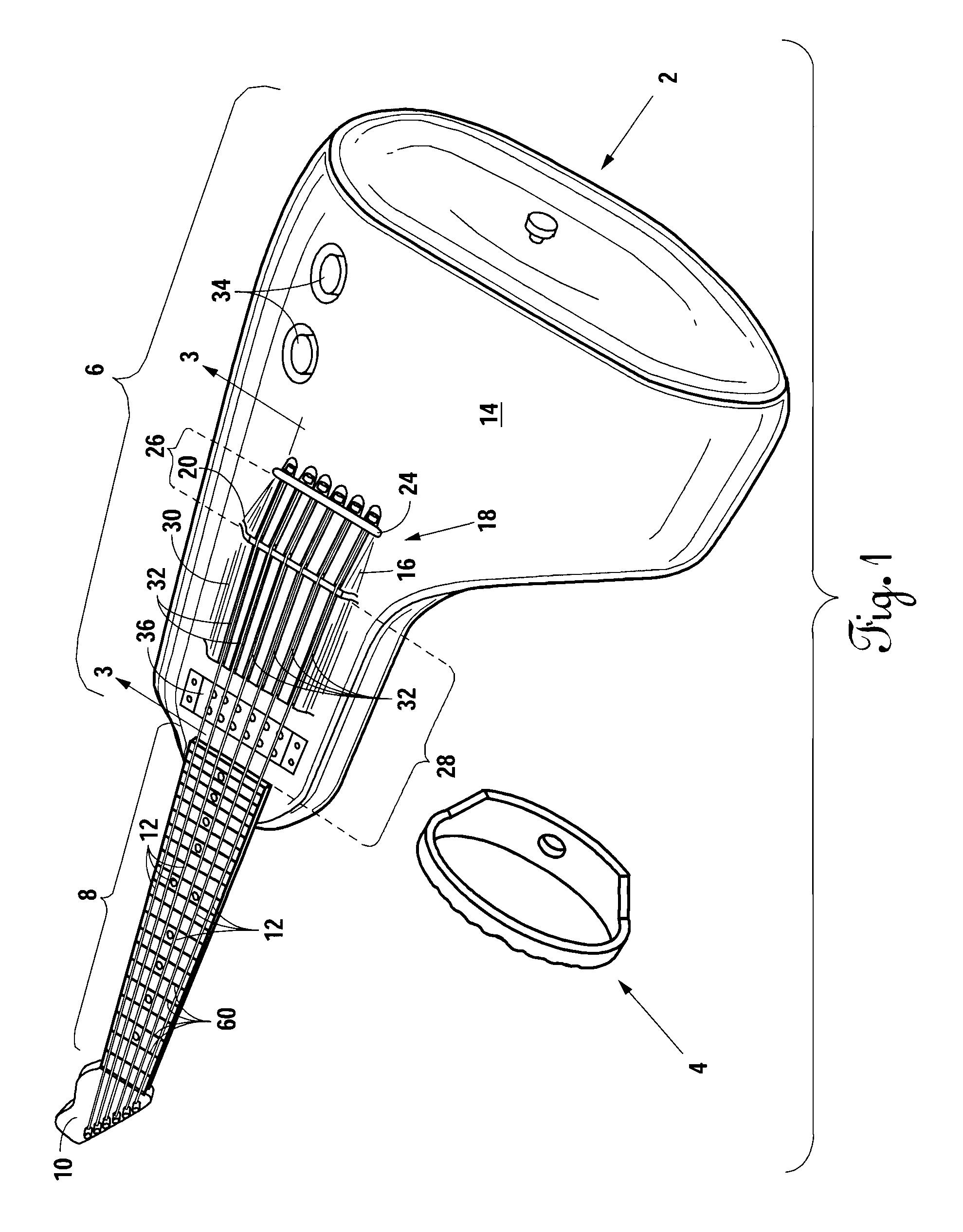 Stringed instrument for producing precise rhythmic strumming