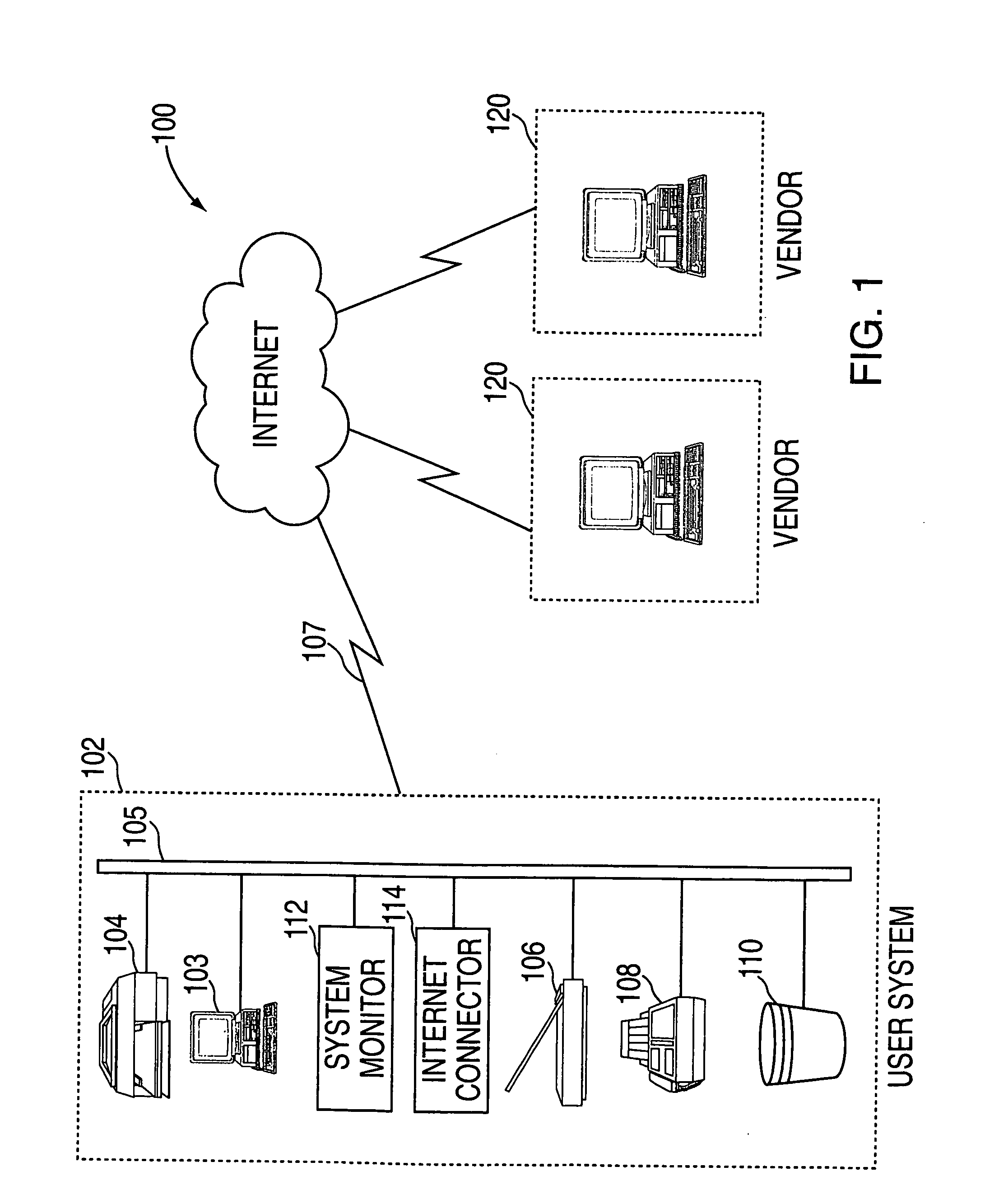 Consolidated monitoring system and method using the internet for diagnosis of an installed product set on a computing device