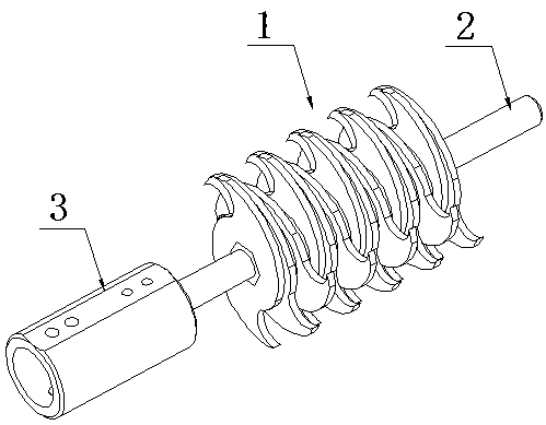 Mixing and stirring device for exterior wall putty powder