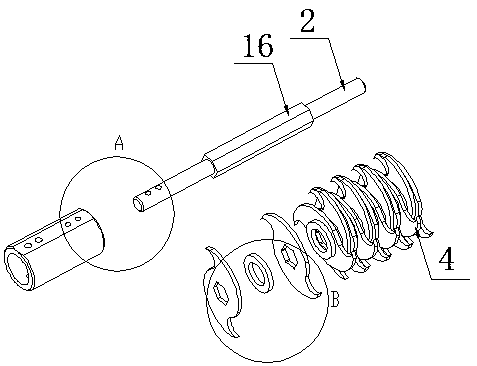 Mixing and stirring device for exterior wall putty powder