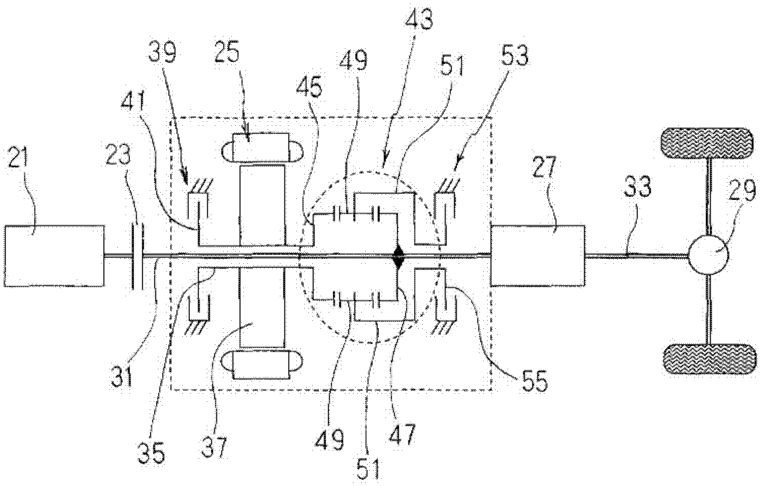 Power transmission mechanism for parallel hybrid vehicle