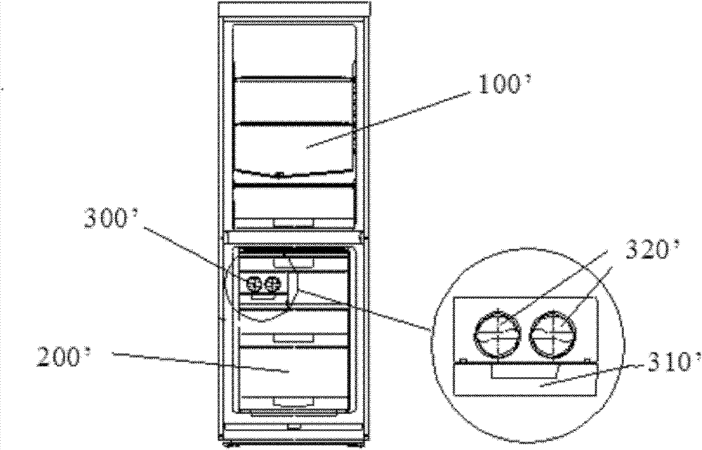 Manual operation ice machine and refrigerator with same