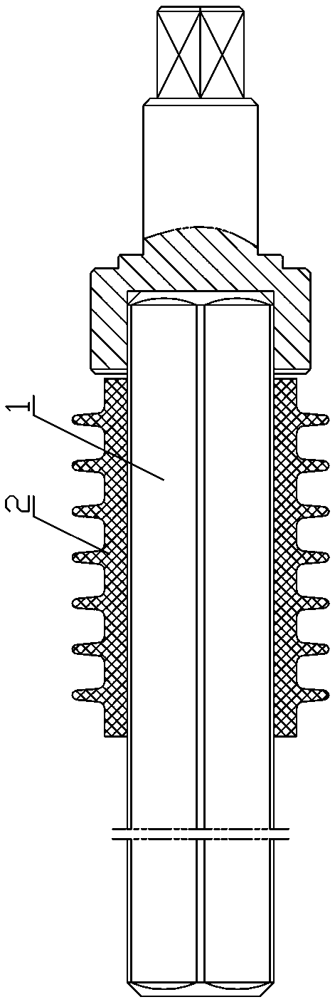 Isolating insulation piece for hexagonal insulating guide rod