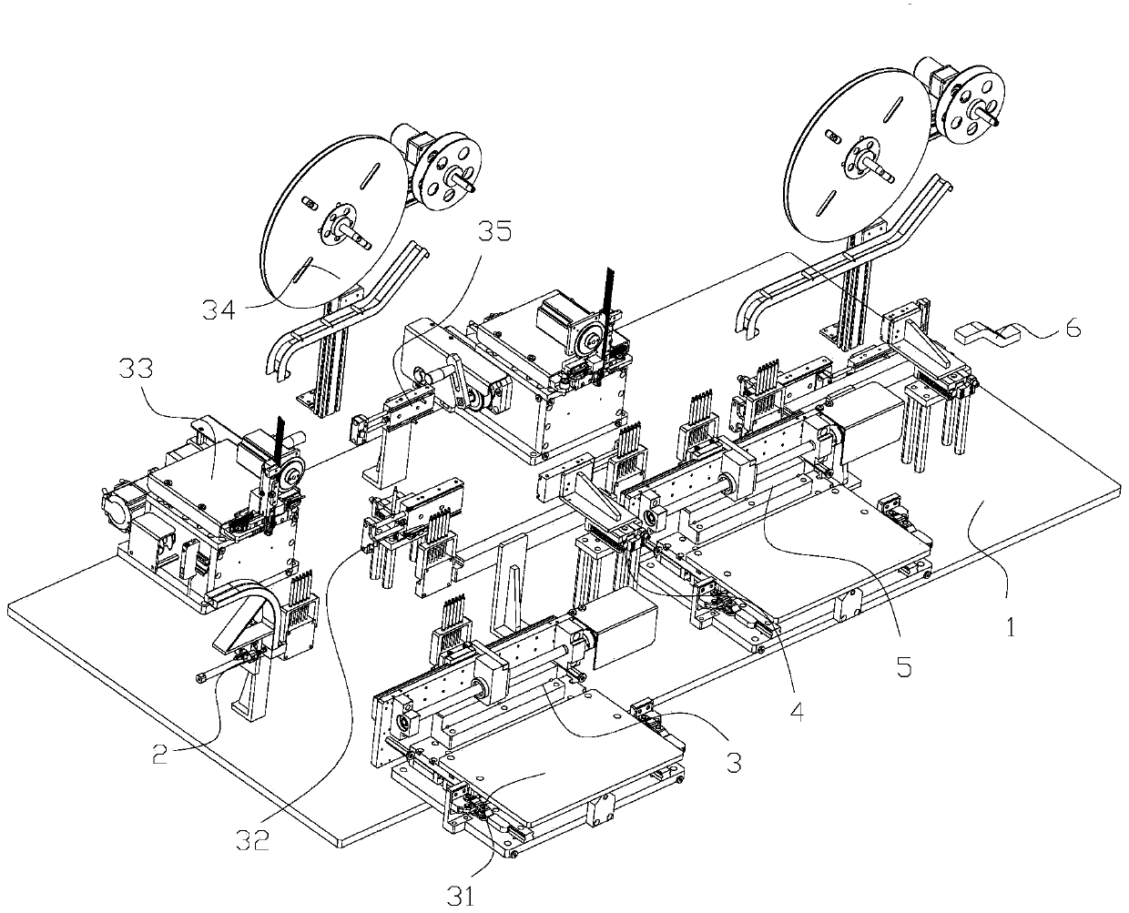 Transformer connection terminal cutting assembly device