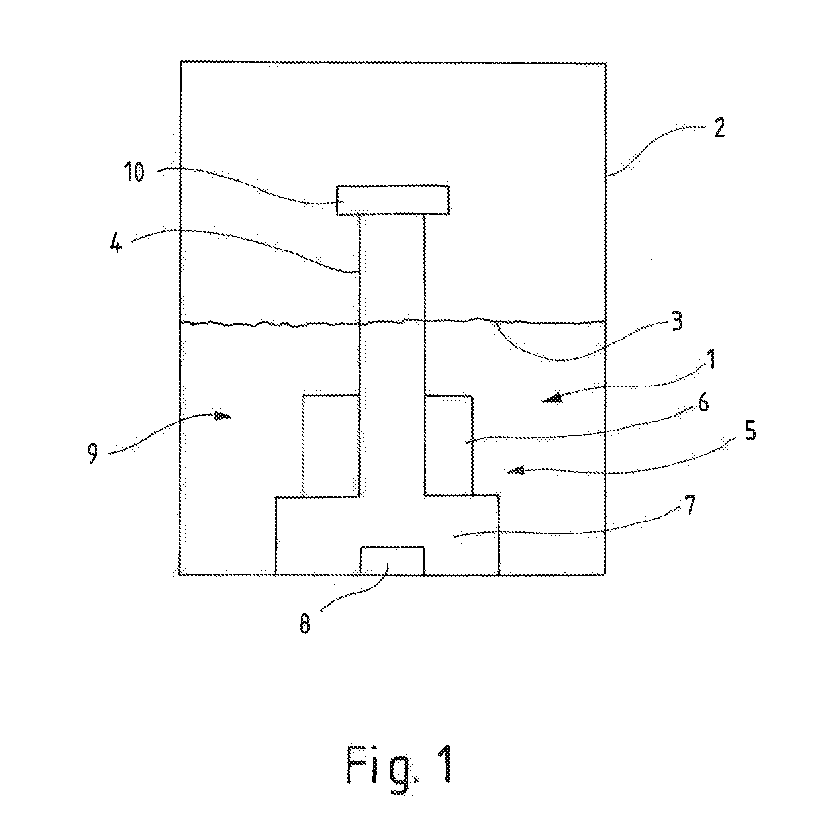 Device for determining a filling level